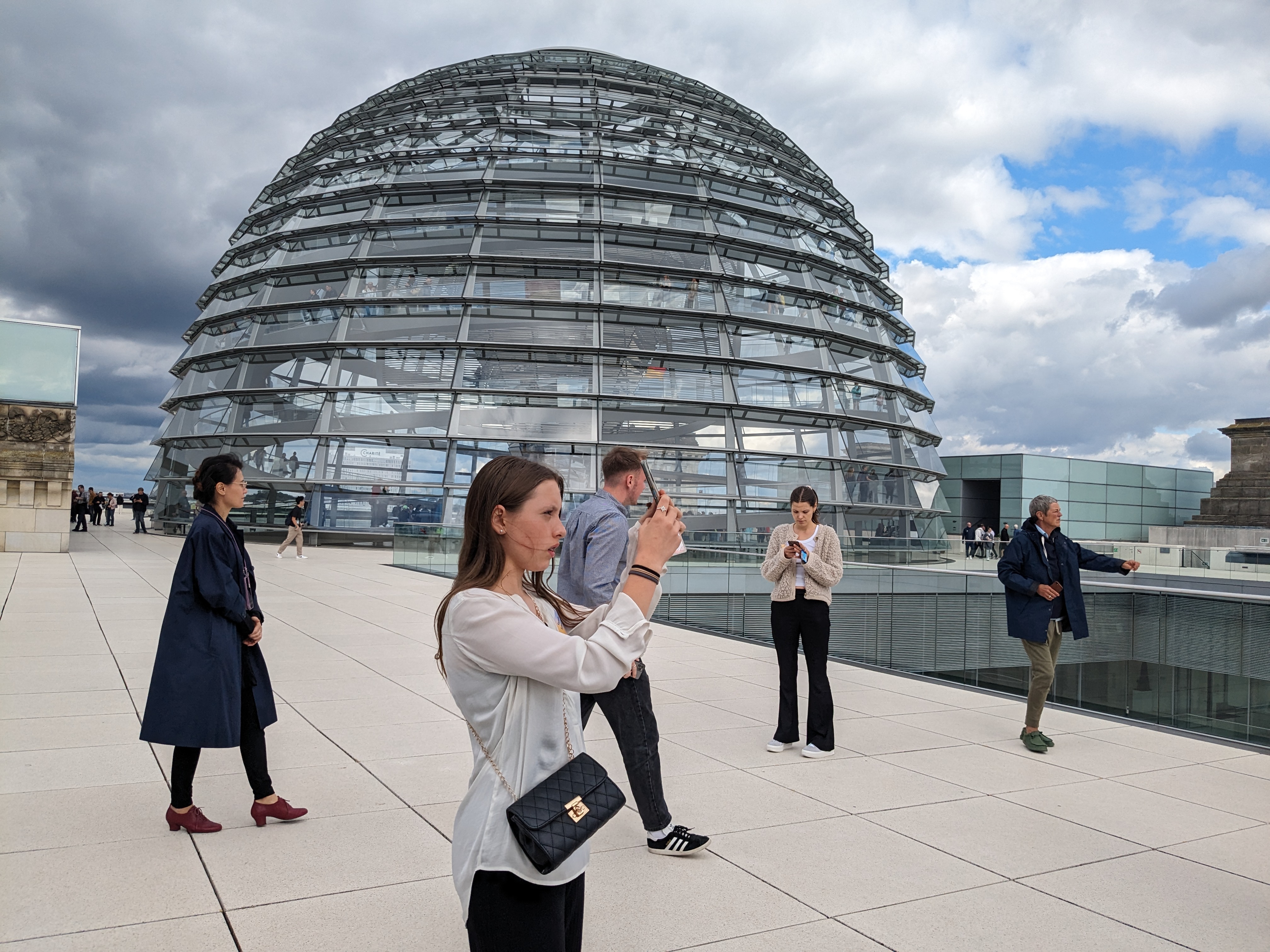 Rundgang durch den Bundestag zur Kuppel.